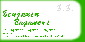 benjamin bagameri business card